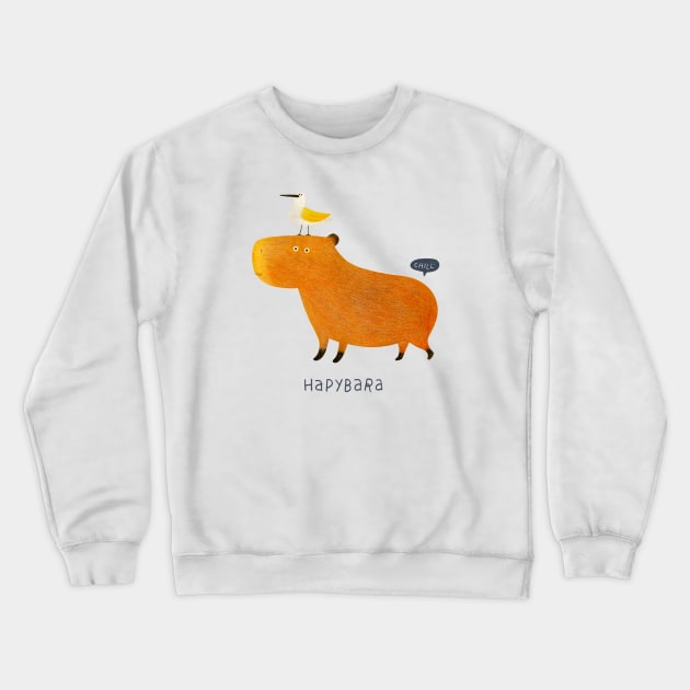 Hapybara Capybara Crewneck Sweatshirt by MrFox-NYC